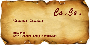 Csoma Csaba névjegykártya